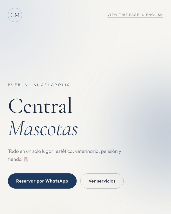 Tarjeta de negocio de mascotas en el estilo Clarity Editorial