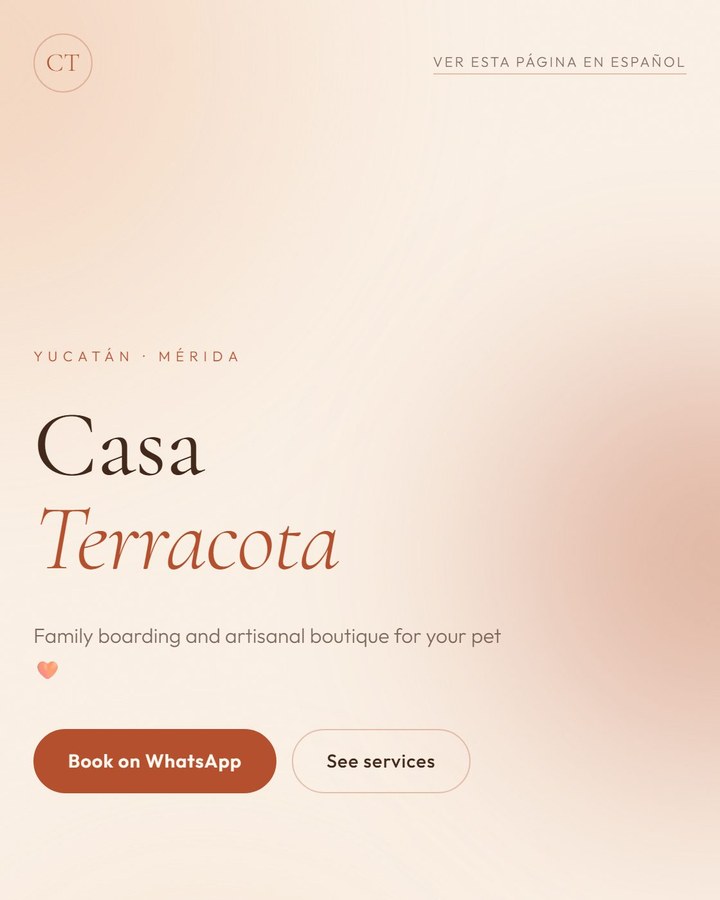 Pet business card in the Terracotta Warm style