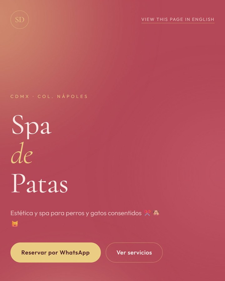 Tarjeta de negocio de mascotas en el estilo Pink Grapefruit