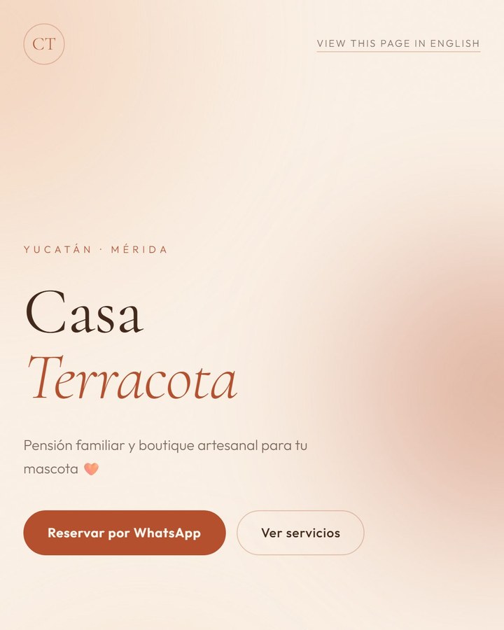 Tarjeta de negocio de mascotas en el estilo Terracotta Warm